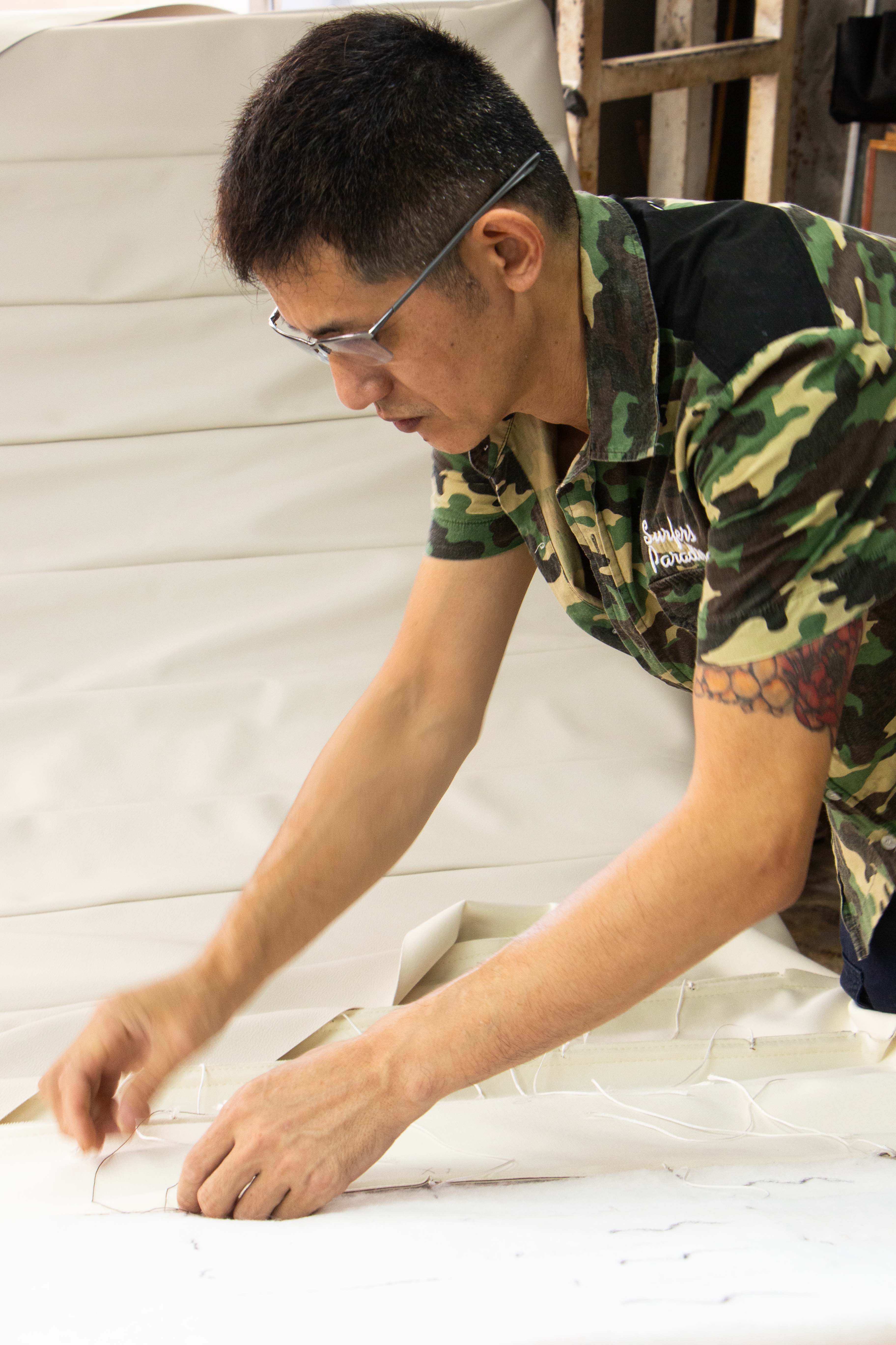 MEGA craftsman smoothing leather for custom upholstery